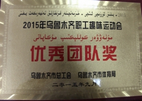 烏魯木齊職工趣味運動會優(yōu)秀團隊獎